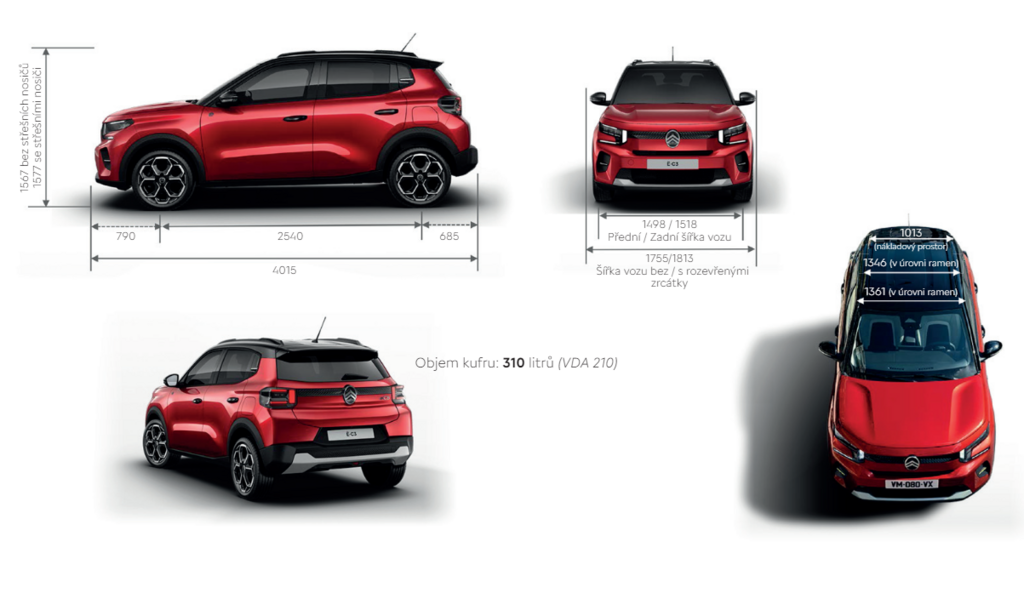 Citroën C3 rozměry